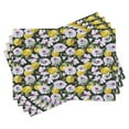 thumbnail image 1 of Ambesonne Tropical Place Mats Set of 4, Hibiscus Petals Lemons, Standard Size, Multicolor, 1 of 6