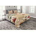 thumbnail image 1 of Ambesonne Tropical Quilted Bedspread Set 3 Pcs, Seashells Starfishes, King Size, Multicolor, 1 of 3