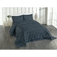 thumbnail image 1 of Ambesonne Tropical Quilted Coverlet 2 Pcs, Sketch Style Night Leaves, Twin Size, Dark Petrol Blue Amber, 1 of 4