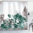 thumbnail image 1 of Ambesonne Tropical Shower Curtain, Blooming Orchids Leaves, 69"Wx70"L, Jade Green, 1 of 4