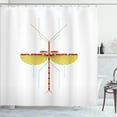 thumbnail image 1 of Ambesonne Tropical Shower Curtain, Cartoon Colorful Mantis, 69"Wx84"L, Mustard Dark Pink and Blue, 1 of 4