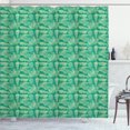 thumbnail image 1 of Ambesonne Tropical Shower Curtain, Exotic Fan Palm Leaves, 69"Wx84"L, Sea Green Pale Green, 1 of 5