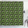 thumbnail image 1 of Ambesonne Tropical Shower Curtain, Flowers Hawaiian Aloha Art, 69"Wx75"L, Lime Green Purple, 1 of 4