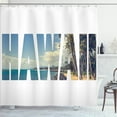 thumbnail image 1 of Ambesonne Tropical Shower Curtain, Hawaii Themed, 69"Wx75"L, Blue Green, 1 of 5