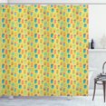 thumbnail image 1 of Ambesonne Tropical Shower Curtain, Ornamental Pineapples Plot, 69"Wx84"L, Burnt Sienna Multicolor, 1 of 4