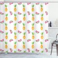 thumbnail image 1 of Ambesonne Tropical Shower Curtain, Pastel Watercolor Art, 69"Wx70"L, Multicolor, 1 of 5