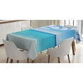 thumbnail image 1 of Ambesonne Tropical Tablecloth Rectangular Table Cover, Hawaiian Seascape, 52"x70", Turquoise White, 1 of 4