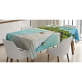 thumbnail image 1 of Ambesonne Tropical Tablecloth Rectangular Table Cover, Maldives Island Beach, 60"x90", Fern Green Turquoise, 1 of 4