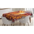 thumbnail image 1 of Ambesonne Tropical Tablecloth Rectangular Table Cover, Retro Exotic Summer, 52"x70", Orange Maroon Bluegrey, 1 of 4