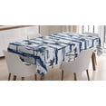 thumbnail image 1 of Ambesonne Tropical Tablecloth Rectangular Table Cover, Romantic Sea and Palm, 60"x84", Navy Blue, 1 of 4