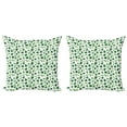 thumbnail image 1 of Ambesonne Tropical Throw Pillow Cover 2 Pack, Diversified Trees, 24", Lime Green Emerald, 1 of 2