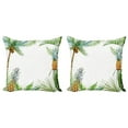 thumbnail image 1 of Ambesonne Tropical Throw Pillow Cover 2 Pack, Frame Style Palm Trees, 16", Multicolor, 1 of 6