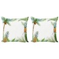 thumbnail image 1 of Ambesonne Tropical Throw Pillow Cover 2 Pack, Frame Style Palm Trees, 24", Multicolor, 1 of 5