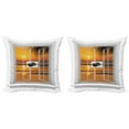 thumbnail image 1 of Ambesonne Tropical Throw Pillow Cover 2 Pack, Ocean Sunset View Sky, 18", Apricot, 1 of 7
