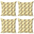 thumbnail image 1 of Ambesonne Tropical Throw Pillow Cover 4 Pack, Curving Exotic Tropical, 24", Multicolor, 1 of 5