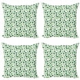 thumbnail image 1 of Ambesonne Tropical Throw Pillow Cover 4 Pack, Diversified Trees, 24", Lime Green Emerald, 1 of 2