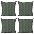 thumbnail image 1 of Ambesonne Tropical Throw Pillow Cover 4 Pack, Exotic Art Monstera Leaves, 16", Grey Reseda Green, 1 of 2