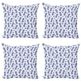 thumbnail image 1 of Ambesonne Tropical Throw Pillow Cover 4 Pack, Hibiscus and Pineapple, 16", Lavender and Purple, 1 of 2