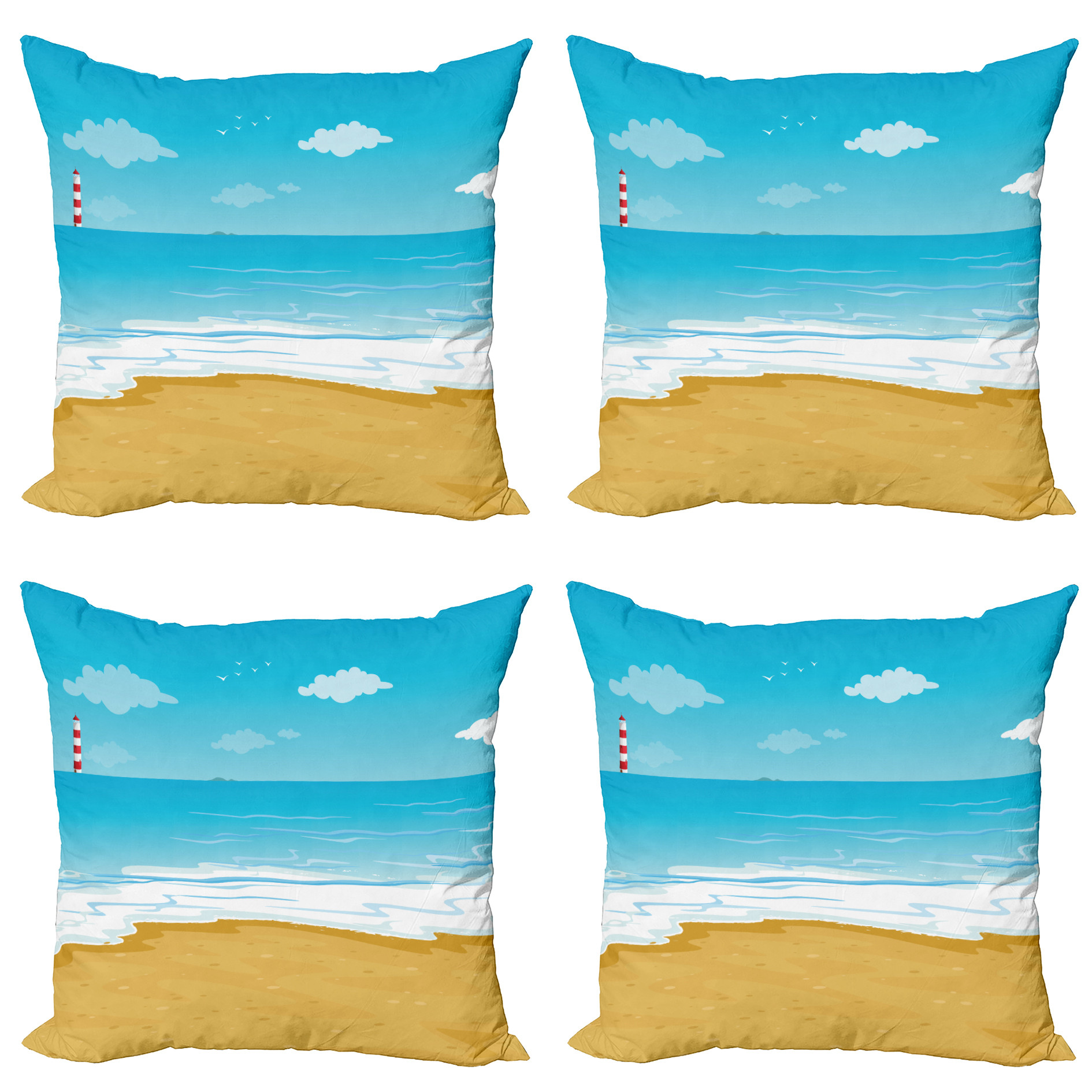 Miami Beach, Barbados  Throw Pillow Cover main image 0