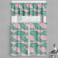 thumbnail image 1 of Ambesonne Tropical Valance & Curtain, Banana Leaves Brushes Art, 55"x45", Sea Green Pastel Pink, 1 of 7