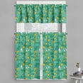 thumbnail image 1 of Ambesonne Tropical Valance & Curtain, Dragon Fruits Leaves Art, 55"x30", Jade Green and Earth Yellow, 1 of 1