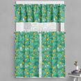 thumbnail image 1 of Ambesonne Tropical Valance & Curtain, Dragon Fruits Leaves Art, 55"x36", Jade Green and Earth Yellow, 1 of 1