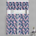 thumbnail image 1 of Ambesonne Tropical Valance & Curtain, Exotic Banana Leaves Art, 55"x24", Pale Pink and Indigo, 1 of 7