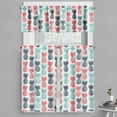 thumbnail image 1 of Ambesonne Tropical Valance & Curtain, Stamped Minimal Backdrop, 55"x24", Turquoise White Coral, 1 of 7