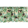 thumbnail image 1 of Ambesonne Tropical Valance Pack of 2, Endemic Toucans Pinnate, 54"X18", Pale Yellow Multicolor, 1 of 4