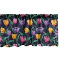 thumbnail image 1 of Ambesonne Tropical Valance Pack of 2, Exotic Flower Leaf Plot, 42"X18", Pink Orange and Navy Blue, 1 of 3