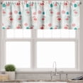 thumbnail image 1 of Ambesonne Tropical Valance Pack of 2, Flamingos on Polka Dots, 42"X12", Coral and Dark Seafoam, 1 of 3