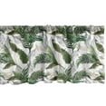 thumbnail image 1 of Ambesonne Tropical Valance Pack of 2, Hawaii Exotic Palm Leaves, 54"X18", Army Green Emerald and White, 1 of 4