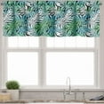 thumbnail image 1 of Ambesonne Tropical Valance Pack of 2, Nature Monstera Jungle, 54"X18", Shamrock Green Black, 1 of 5