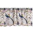 thumbnail image 1 of Ambesonne Tropical Valance Pack of 2, Parrots Branches Flowers, 42"X12", Dark Sky Blue and Rose, 1 of 3