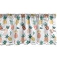 thumbnail image 1 of Ambesonne Tropical Valance Pack of 2, Pineapples Plain Back Art, 42"X12", Pastel Brown and Sea Green, 1 of 3