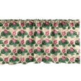 thumbnail image 1 of Ambesonne Tropical Valance Pack of 2, Rain Forest Blooms Leaves, 42"X12", Pink Peach and Green, 1 of 3