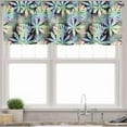 thumbnail image 1 of Ambesonne Tropical Valance Pack of 2, Rainbow Toned Palm Leaves, 54"X18", Mint Green Fuchsia, 1 of 5