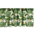 thumbnail image 1 of Ambesonne Tropical Valance Pack of 2, Strelitzia Monstera Palm, 54"X12", White Olive Green, 1 of 4