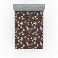 thumbnail image 1 of Ambesonne Tropical Vibes Fitted Sheet, Simple Dragonfly Art, Queen Size, Lavender Umber Pale Mauve, 1 of 1