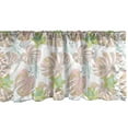 thumbnail image 1 of Ambesonne Tropical Window Valance, Composition of Island Leaves in Pastel Tones, Curtain Valance for Kitchen Bedroom Decor with Rod Pocket, 54" X 18", White Pale Salmon Khaki, 1 of 2