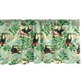 thumbnail image 1 of Ambesonne Tropical Window Valance, Endemic Toucans Pinnate, 42" x 18", Pale Yellow Multicolor, 1 of 3