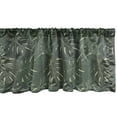 thumbnail image 1 of Ambesonne Tropical Window Valance, Exotic Art Monstera Leaves, 42" x 12", Grey Reseda Green, 1 of 3