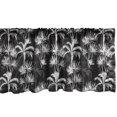 thumbnail image 1 of Ambesonne Tropical Window Valance, Exotic Palm Tree Sketch, 54" X 18", Charcoal Grey White, 1 of 2