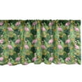 thumbnail image 1 of Ambesonne Tropical Window Valance, Flamingos Monstera Leaves, 42" x 18", Multicolor, 1 of 3
