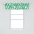 thumbnail image 1 of Ambesonne Tropical Window Valance, Green Tones Cartoonish Pattern of Exotic Parrots and Abstract Dotted Feathers, Curtain Valance for Kitchen Bedroom Decor with Rod Pocket, 54" X 12", Multicolor, 1 of 2