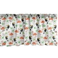 thumbnail image 1 of Ambesonne Tropical Window Valance, Low Poly Style Design Exotic Flamingo and Toucan Birds with Abstract Palm Trees, Curtain Valance for Kitchen Bedroom Decor with Rod Pocket, 54" X 12", Multicolor, 1 of 3