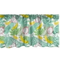 thumbnail image 1 of Ambesonne Tropical Window Valance, Monstera Banana Leaf Dragon Fruit Pitaya Exotic Foliage, Curtain Valance for Kitchen Bedroom Decor with Rod Pocket, 54" X 12", Multicolor, 1 of 3