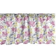 thumbnail image 1 of Ambesonne Tropical Window Valance, Plumeria and Pink Hibiscus, 42" x 12", Blue Grey Pale Yellow, 1 of 3