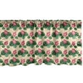 thumbnail image 1 of Ambesonne Tropical Window Valance, Rain Forest Blooms Leaves, 42" x 12", Pink Peach and Green, 1 of 3