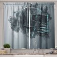 thumbnail image 1 of Ambesonne Truck Kitchen Curtains, Cargo Delivery Theme, 55"x45", Grey Turquoise, 1 of 3